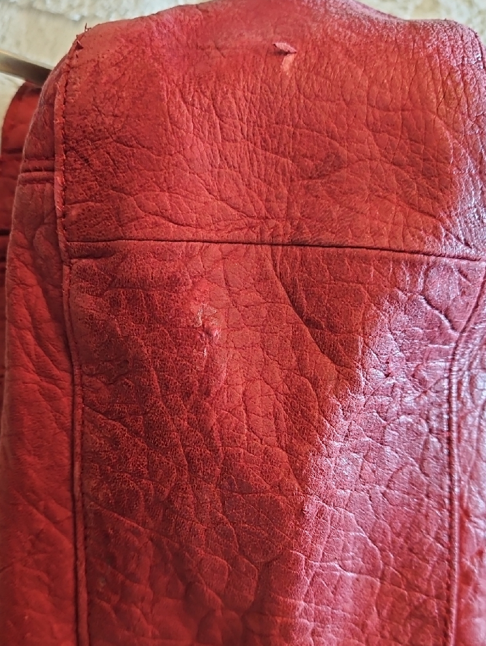 Tignanello Red Leather Shoulder Bag - Picture 6 of 8